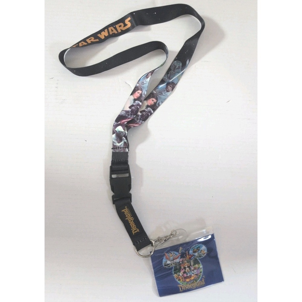 Star Wars Disney Trading Pin Lanyard Double Sided with Plastic Pouch